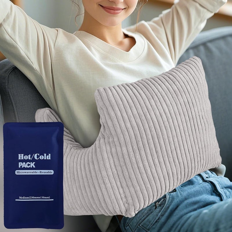 RoamReady Hysterectomy Recovery Pillow, Cotton Post-Surgery Cushion for Abdomen C-Section, Tummy Tuck Lumpectomy, Myomectomy Patients Must Haves, Abdominal Pillow with Gel Pack - Image 1